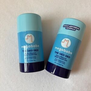 Megababe The Geo Deo Multi-Mineral Deodorant - Light Blue Lot of 2